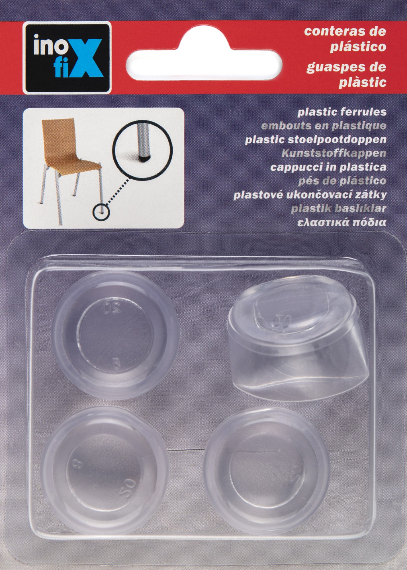 Contera redonda exterior Ø 20 mm / transparente