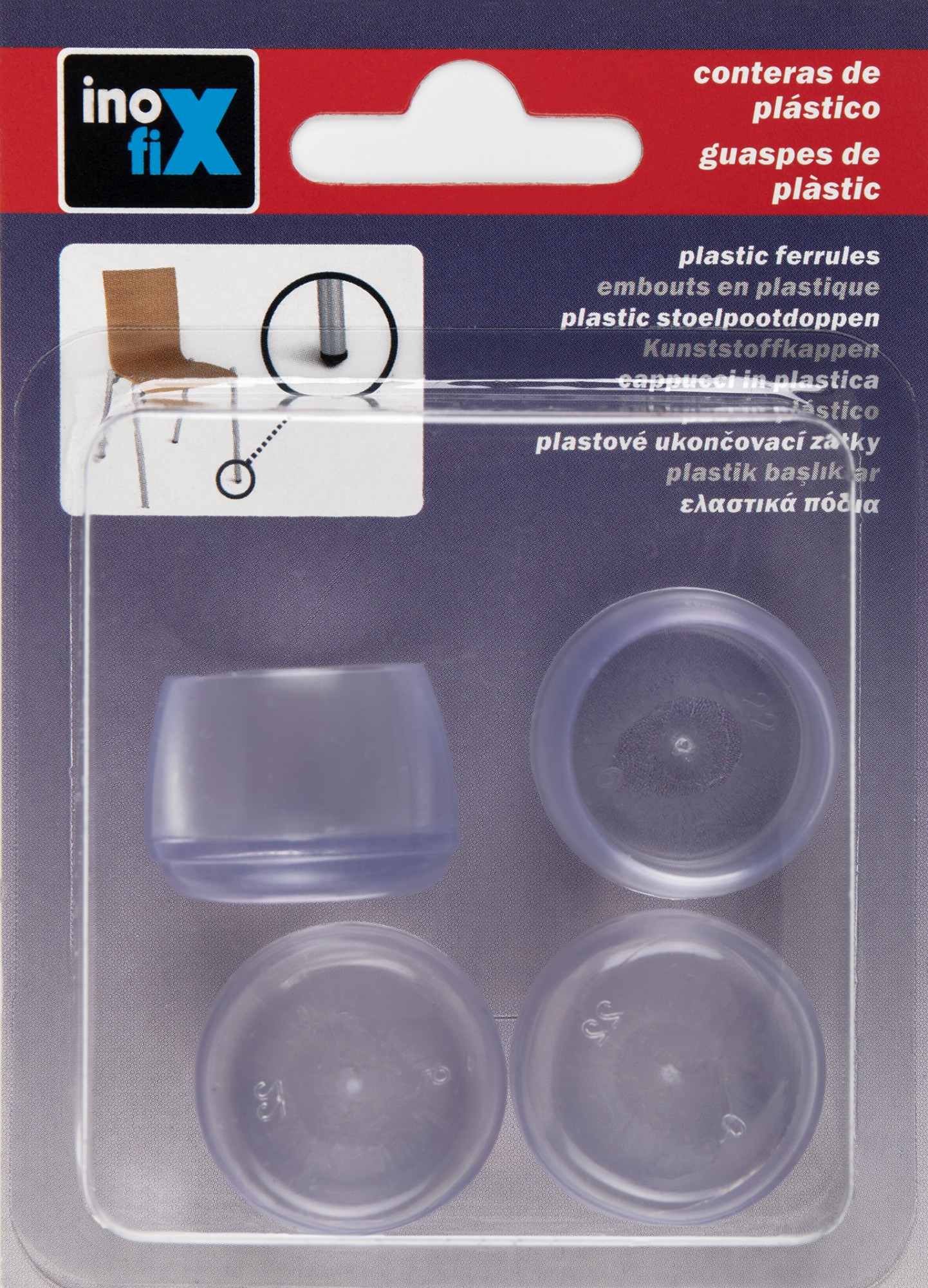 Contera redonda exterior Ø 22 mm / transparente