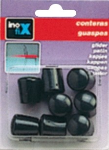 Contera exterior con arandela Ø 14 mm / negro