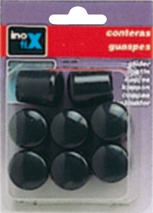 Contera exterior con arandela Ø 18 mm / negro