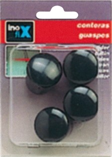 Contera exterior con arandela Ø 22 mm / negro