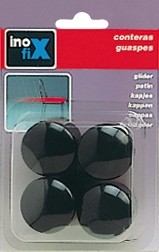 Contera exterior con arandela Ø 30 mm / negro