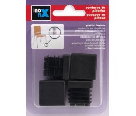 Contera interior cuadrada 25 mm / negro