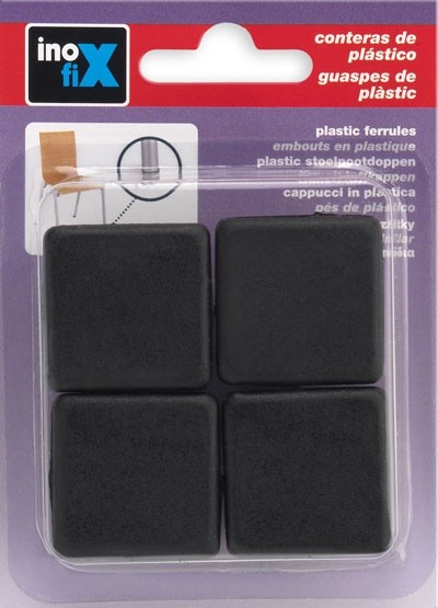 Contera interior cuadrada 30 mm / negro