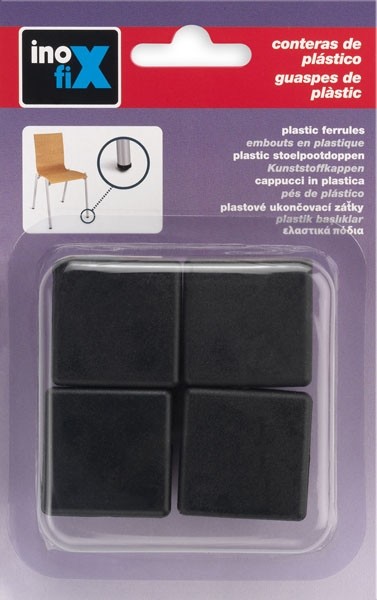 Contera interior cuadrada 35 mm / negro