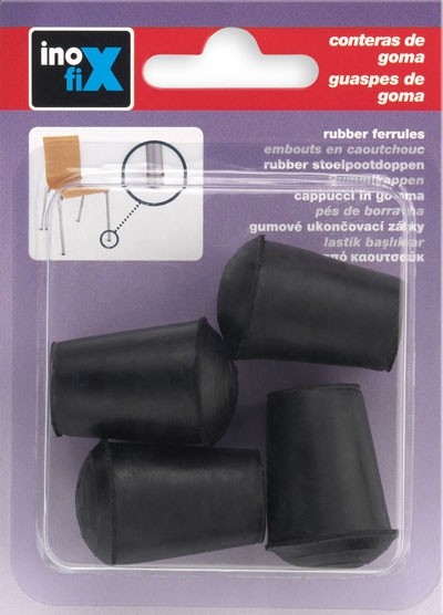 Contera redonda exterior goma Ø 10 mm / negro