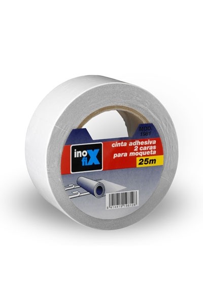 Cinta adhesiva moqueta 50 mm x25 m / blanco