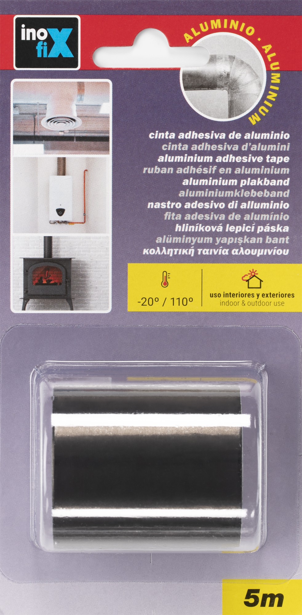 Cinta aluminio 50 mm x 5 m / negro
