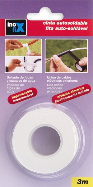 Cinta autosoldable  19 mm x 3 m / blanco