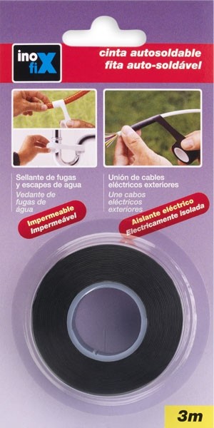 Cinta autosoldable  19 mm x 3 m / negro