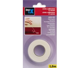 Cinta adhesiva 2 caras 15 mm x 1,5 m / blanco