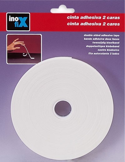 Cinta adhesiva 2 caras 25 mm x 15 m. / blanco