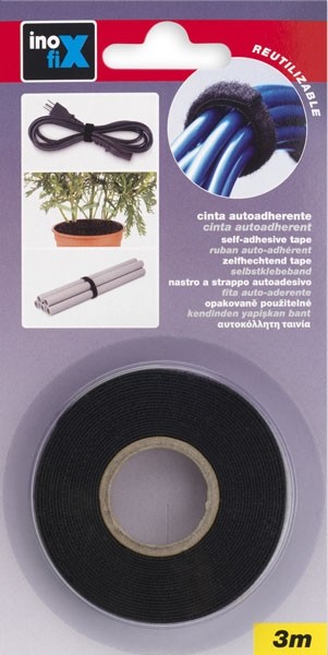 Cinta autoadherente 9 mm x 3 m. / negro