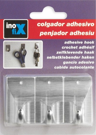 Colgador adhesivo / acero