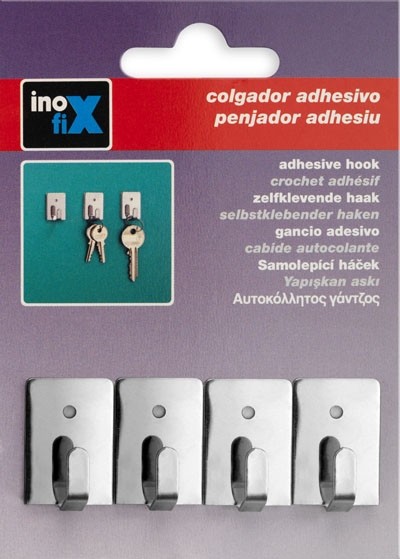 Colgador adhesivo / acero