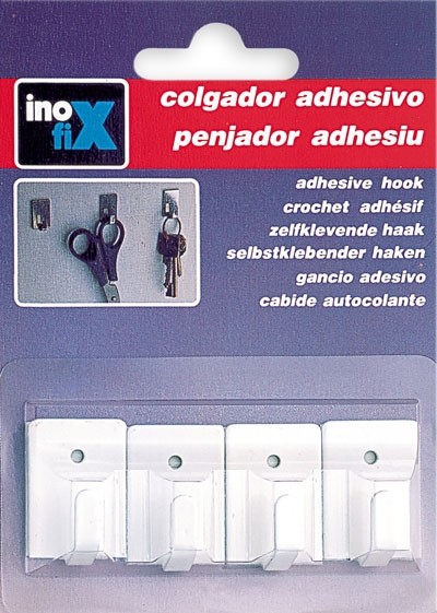 Colgador adhesivo / blanco
