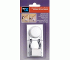 Tope y retenedor pinza adhesivos para puerta / blanco