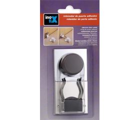 Tope y retenedor pinza adhesivos para puerta / marrón