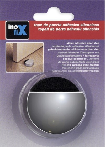 Tope adhesivo silencioso / cromado