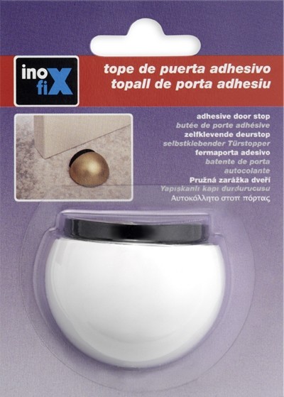 Tope adhesivo semiesferico / blanco