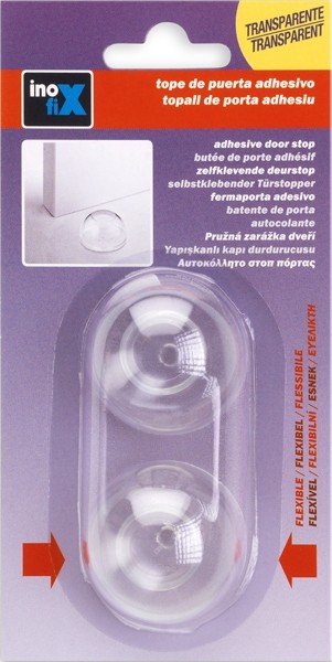 Tope adhesivo flexible / transparente