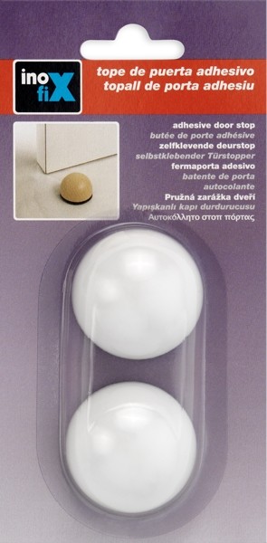 Tope adhesivo flexible / blanco