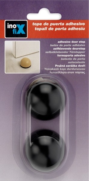 Tope adhesivo flexible / negro