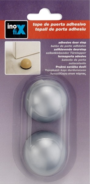 Tope adhesivo flexible / gris metalizado