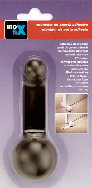 Tope retenedor giratorio adhesivo / marrón