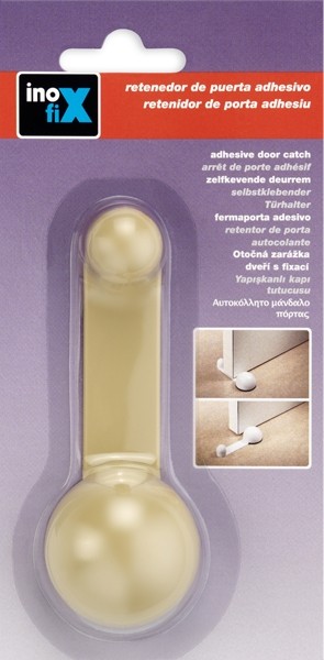 Tope retenedor giratorio adhesivo / beige