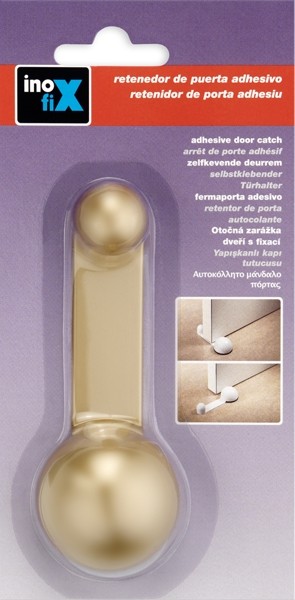 Tope retenedor giratorio adhesivo / dorado metalizado