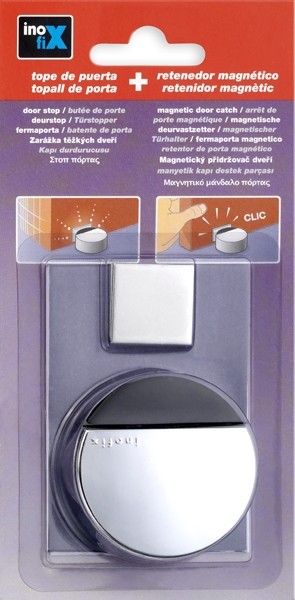 Tope adhesivo y retenedor magnético / cromado