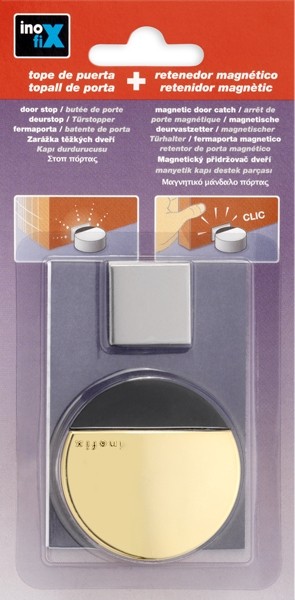 Tope adhesivo y retenedor magnético / dorado