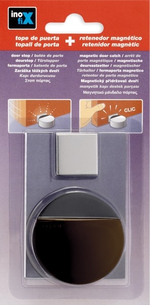 Tope adhesivo y retenedor magnético / marrón