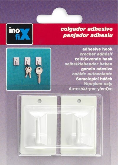 Colgador adhesivo / blanco