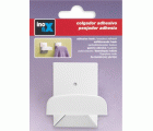 Colgador adhesivo metal-plástico grande / blanco