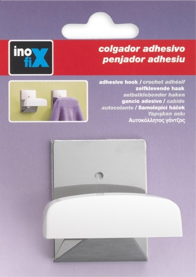 Colgador adhesivo / blanco