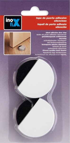 Tope adhesivo silencioso / blanco