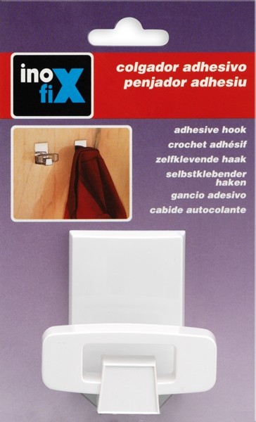 Colgador adhesivo / blanco