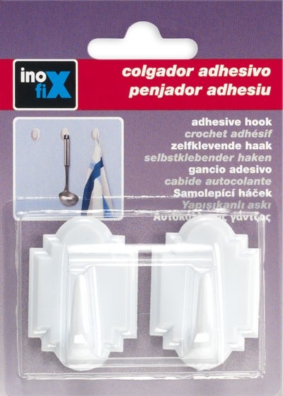 Colgador adhesivo / blanco