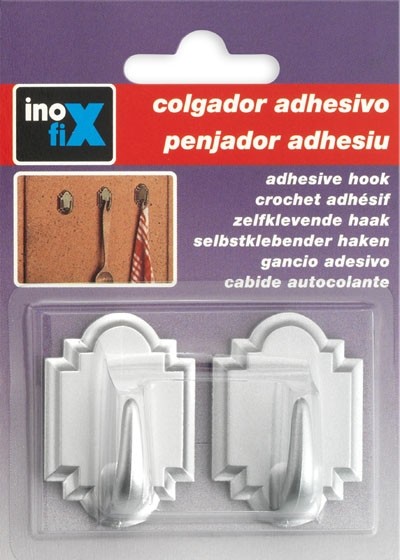 Colgador adhesivo / cromo mate