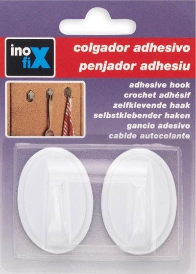 Colgador adhesivo / blanco