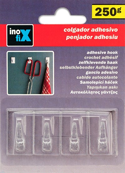 Colgador adhesivo / transparente