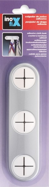 Colgador paños cocina adhesivo / cromo mate