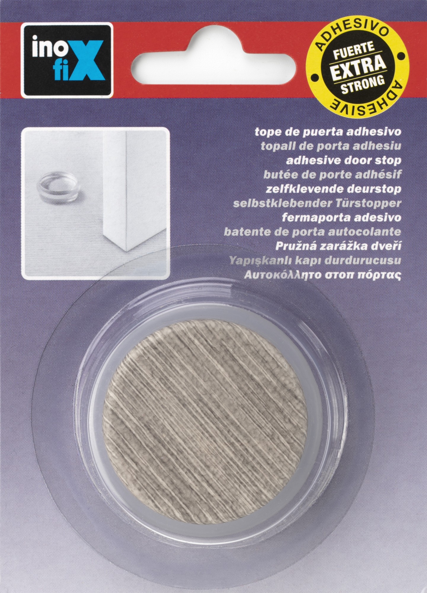 Tope de puerta adhesivo plástico-metal decorado / olivo mediterráneo