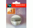 Tope de puerta metálico adhesivo / blanco