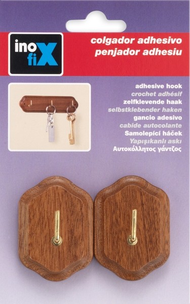 Colgador adhesivo madera / sapelly