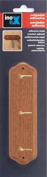 Colgador adhesivo madera / sapelly