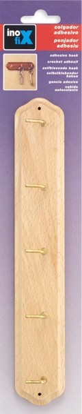 Colgador adhesivo madera  / haya