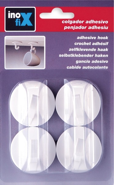 Colgador adhesivo / blanco